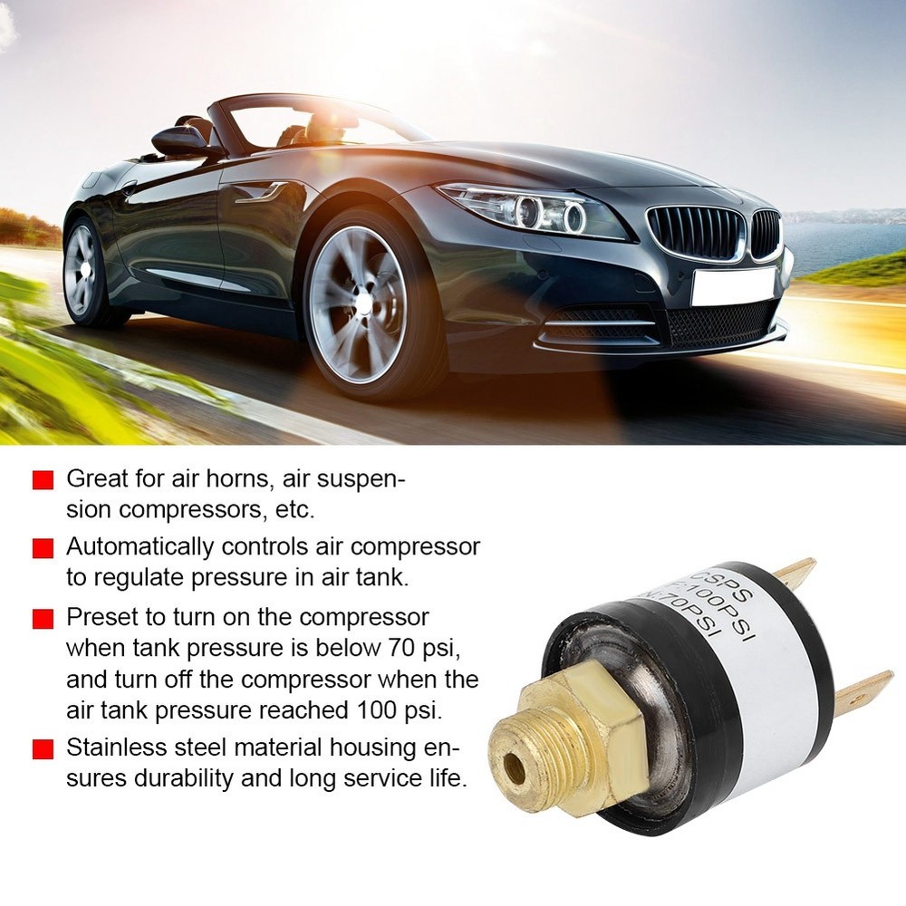 Car Automatic Air Pressure Control Switch Valve 70-100PSI For Air Compressor