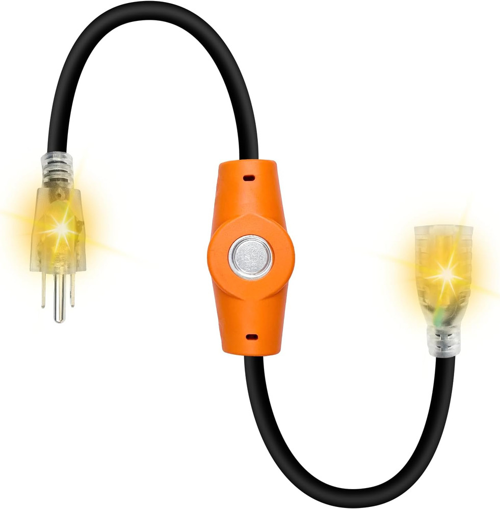 1PC 120V 15A Temperature Controlled Extension Cord, Heat Cable Controller