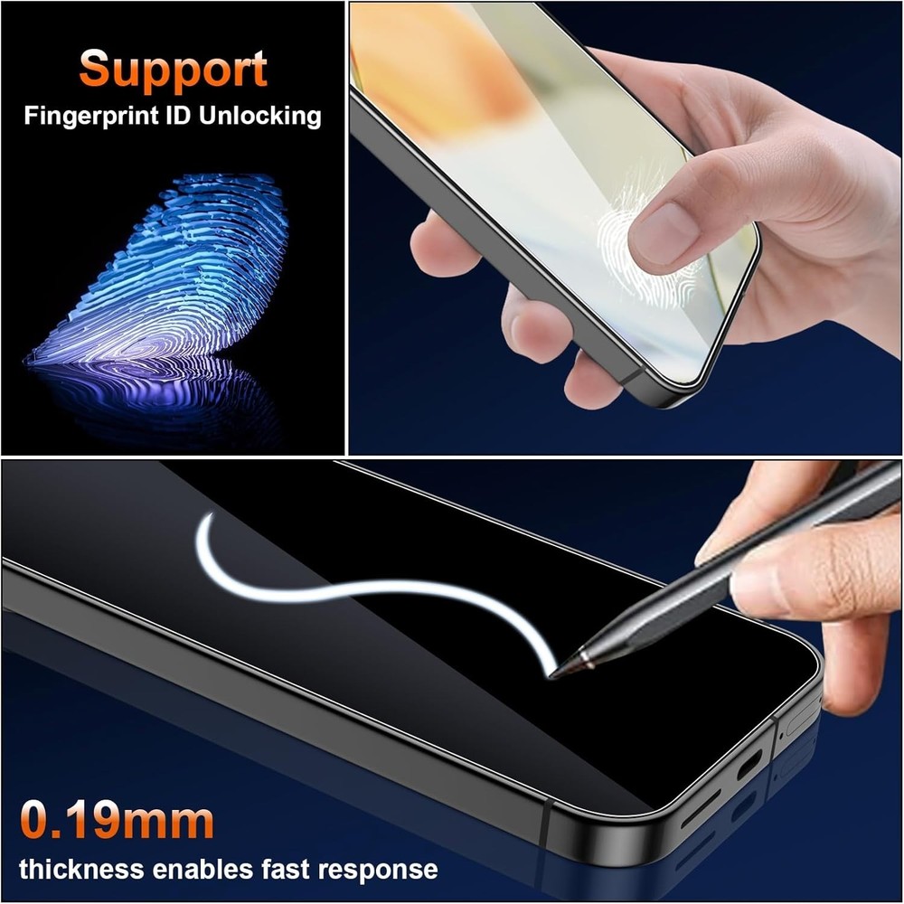 2 Pack Privacy Screen Protectors for Pixel 9/10 - TPU, Scratch Resistant, Eas...