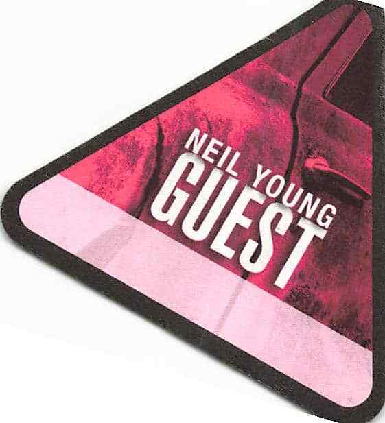 Neil Young Backstage Pass Pink Guest Cloth Variant