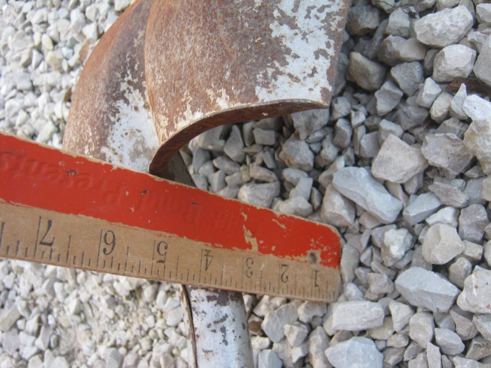 Rusty Original Vintage Primitive AV Tempered Flat Head Shovel D Handle 42" long