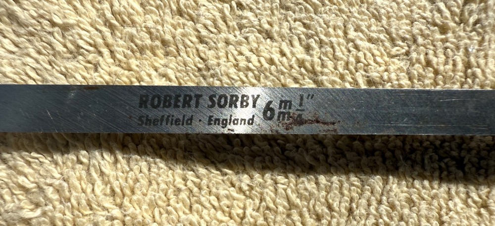 VTG ROBERT SORBY OCTAGONAL BOXWOOD HANDLE 6MM-1/4" BENCH CHISEL: ENGLAND
