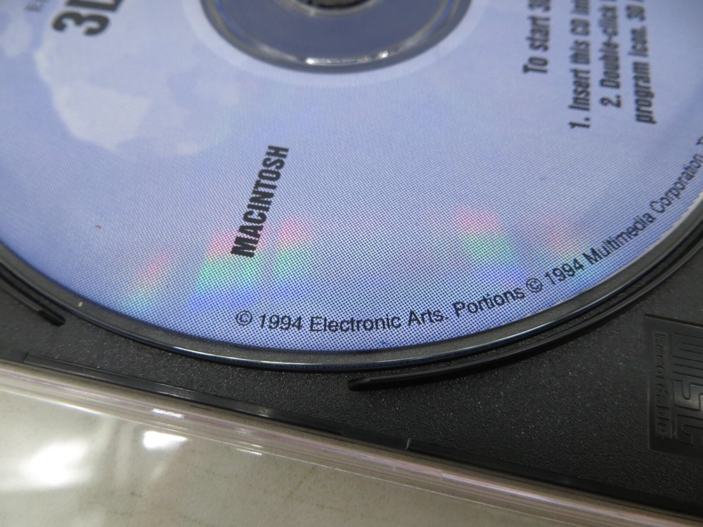 3D ATLAS Version 1.0 CD-ROM for Macintosh MAC Computer 1994 Electronic Arts