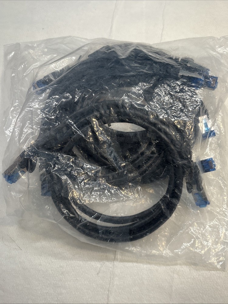 1attack Ethernet Patch Cable CAT6A, S/FTP, 1.5M 5 pack Black
