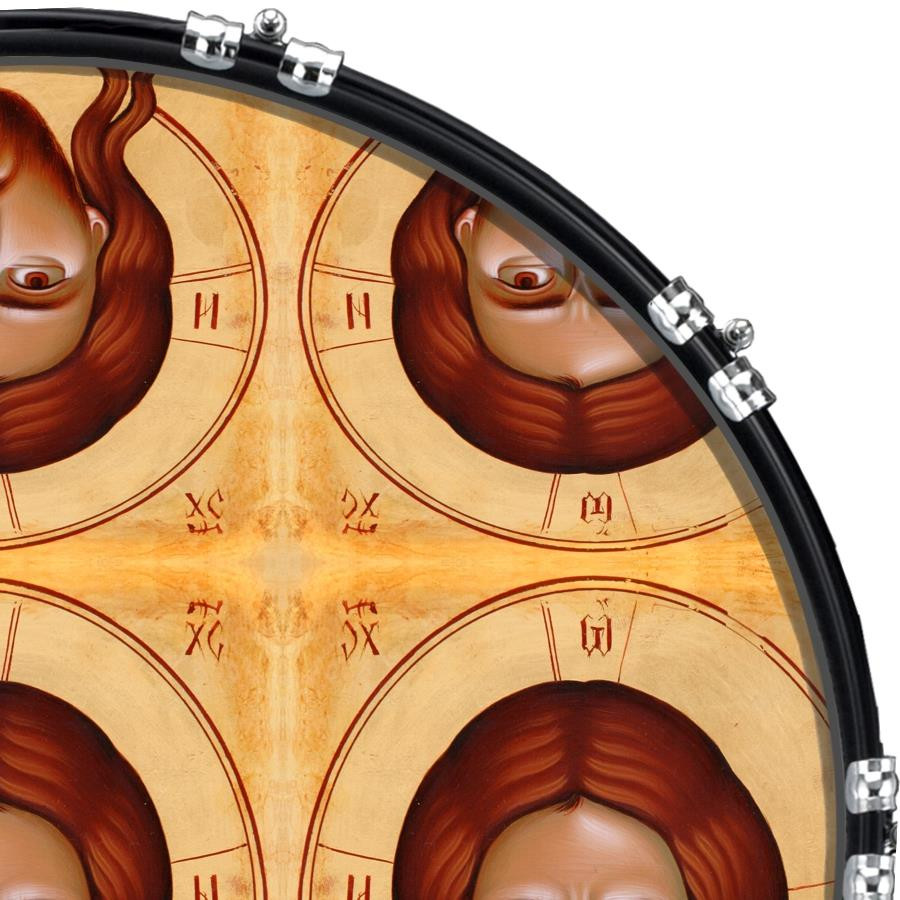 20" Custom Bass Kick Drum Front Head Graphical Graphic Jesus
