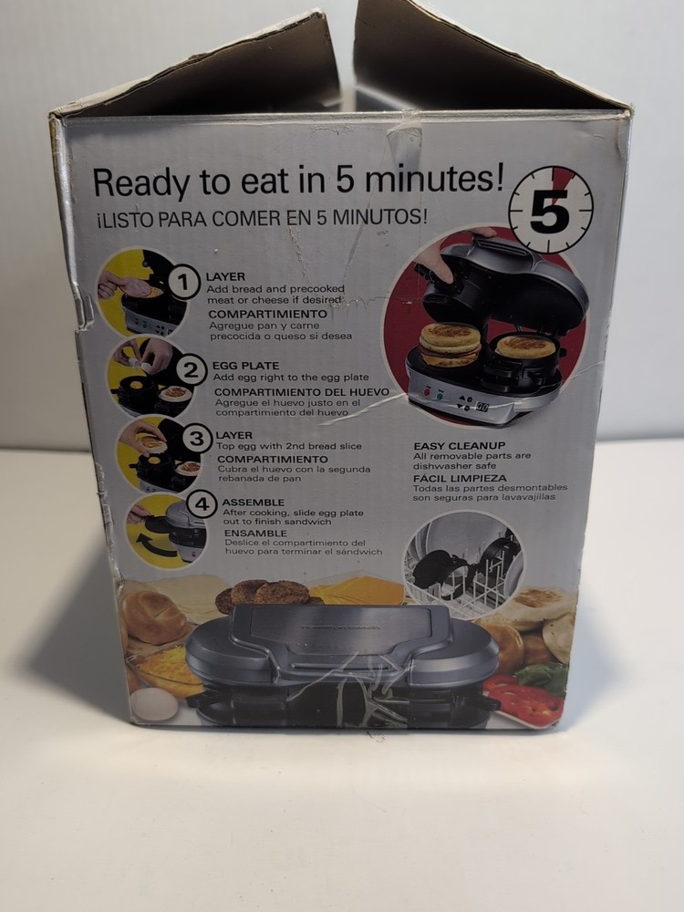 Hamilton Beach Dual Breakfast Sandwich Maker Opened Never Used