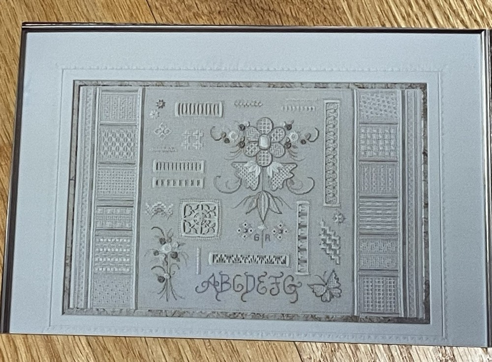 Gay Ann Rogers Almost Whitework Sampler needlepoint pattern only