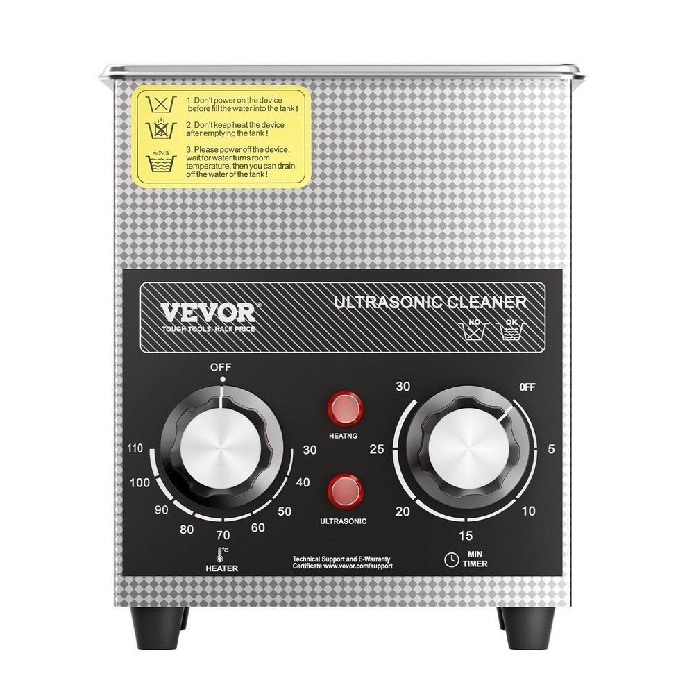 2L Multi-Function Ultrasonic Bath 40kHz Adjustable Heat Digital Panel