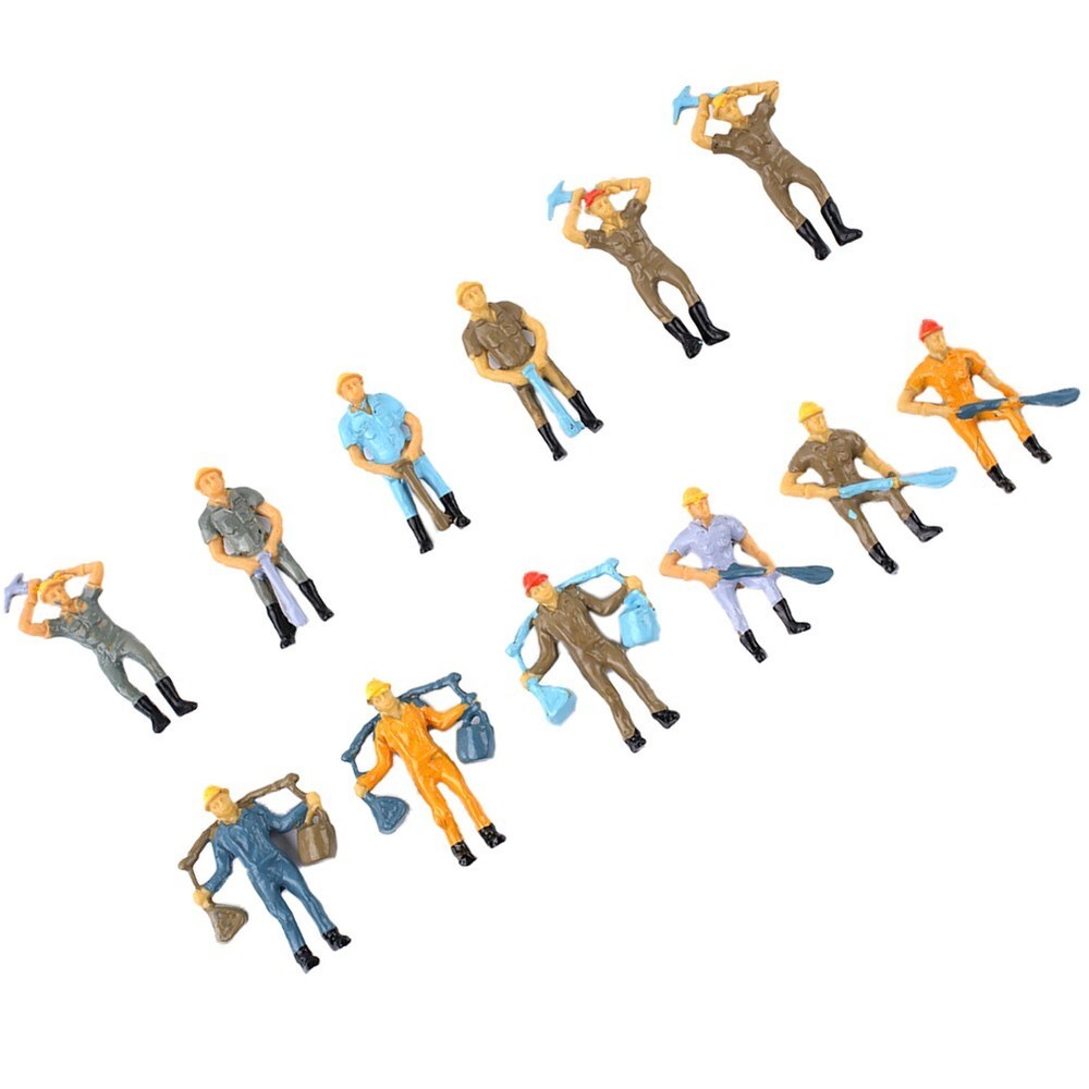 12* Railway Workers Figures Workers Figures Train Railway Worker People 4 Poses