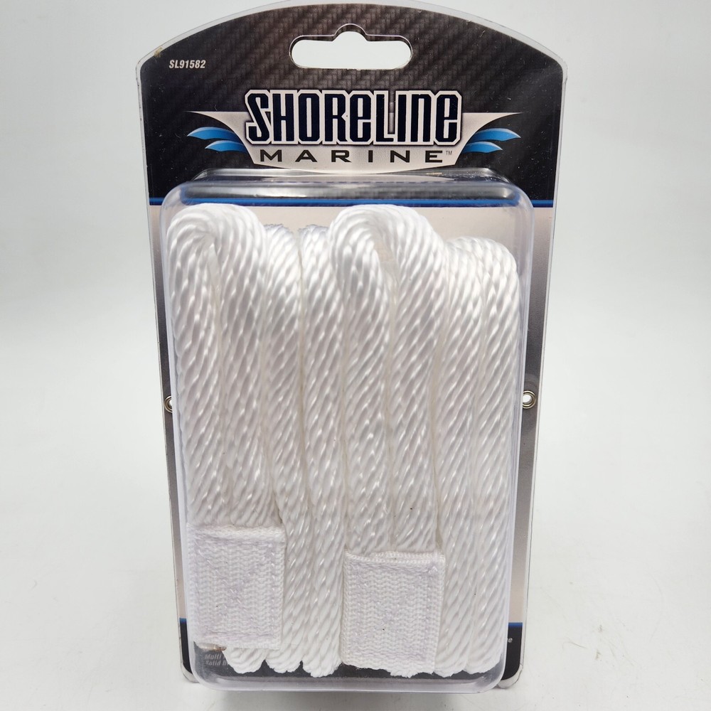 Shoreline Marine 2 Pack 3/8 Inch 6 Foot Solid Braid Polypropylene Fender Lines