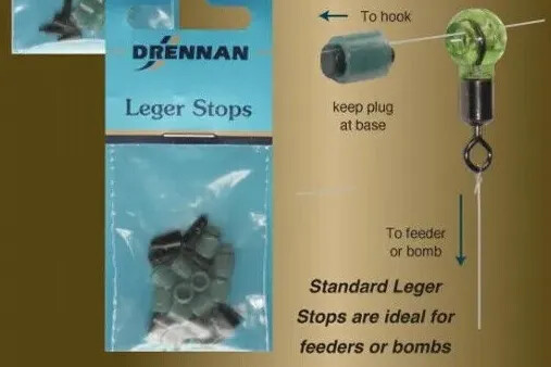 2 PACKS DRENNAN LEGER or CENTRE STOPS or BEAD CLIPS*STANDARD-FEEDER/BOMB FISHING