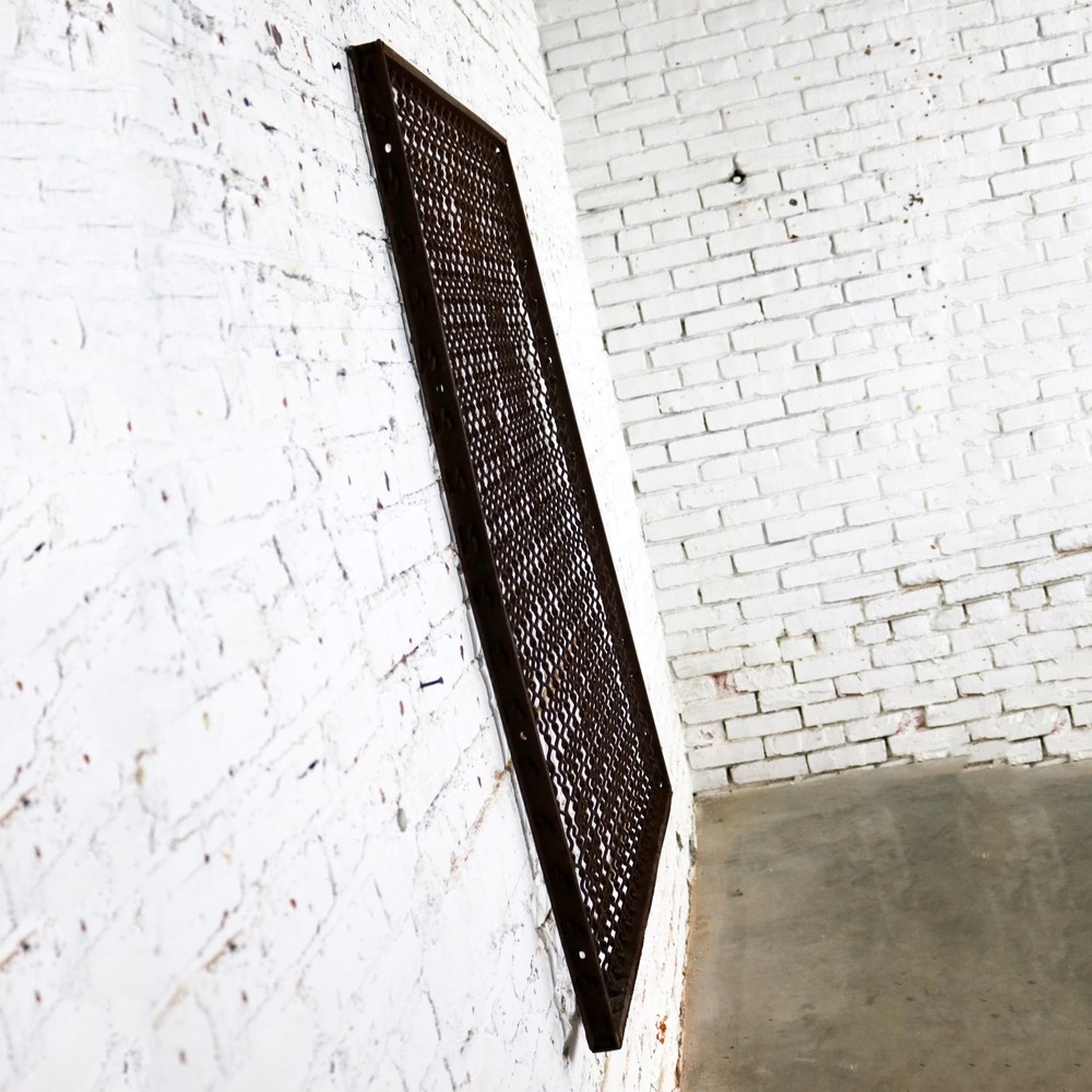 Antique Primitive Industrial Woven Wire Window Security Guard