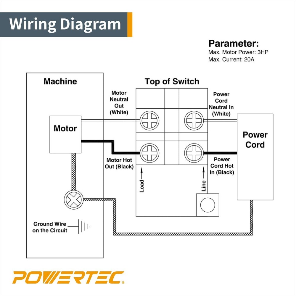 Compact Dual Voltage Paddle Switch - Emergency Shut-off for Power Tool Safety