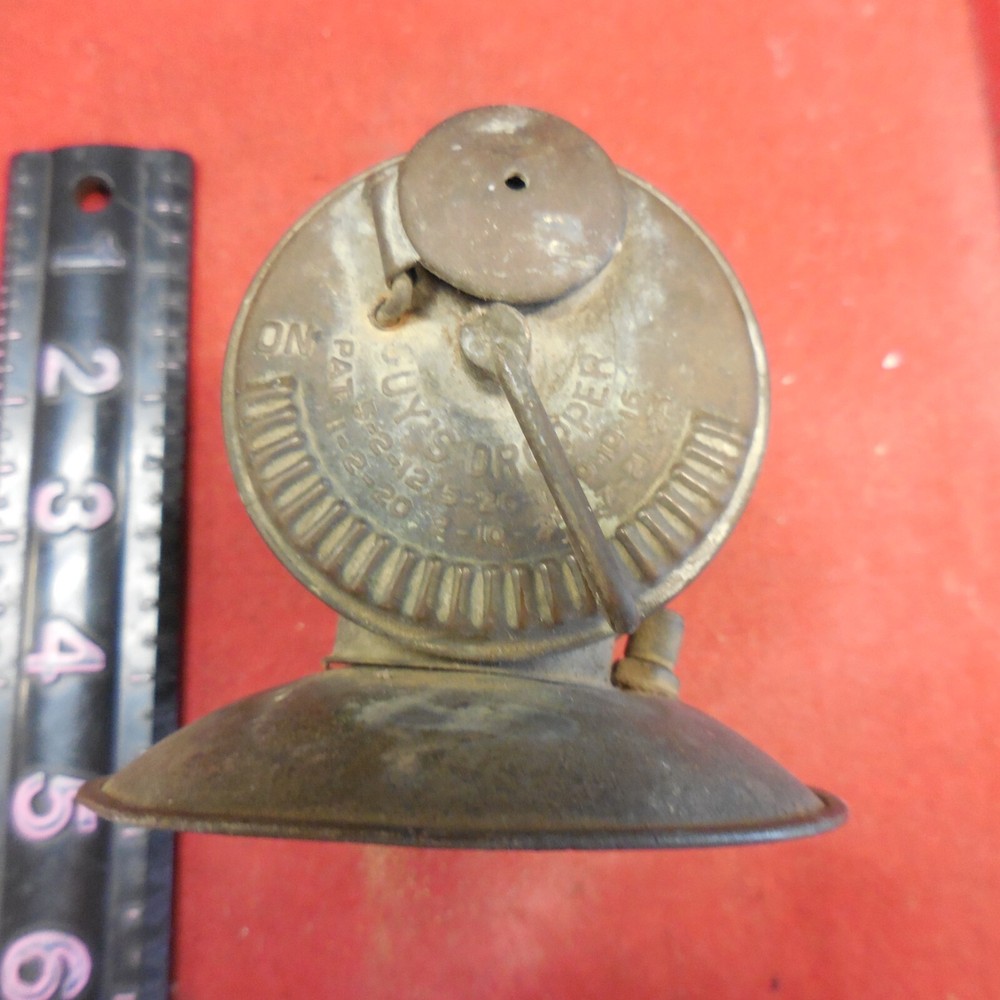GUY'S DROPPER VINTAGE CARBIDE MINERS LAMP BRASS-missing hook