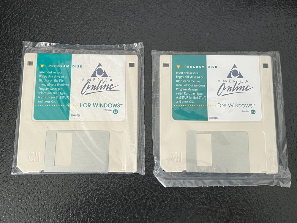 NEW Sealed AOL America Online 3.5" Floppy Program Disk - Windows - v2.0
