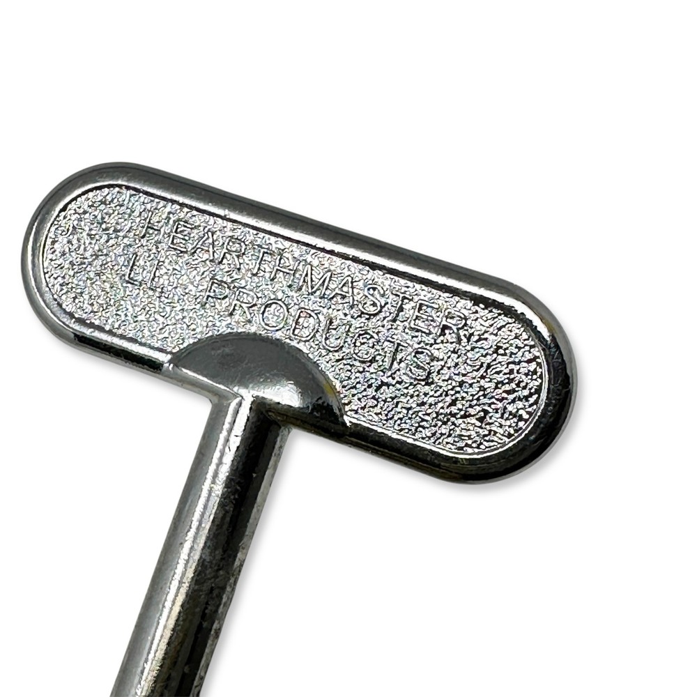 Hearthmaster Gas Fireplace Valve Key 1/4" Square Socket Chrome Universal 3"