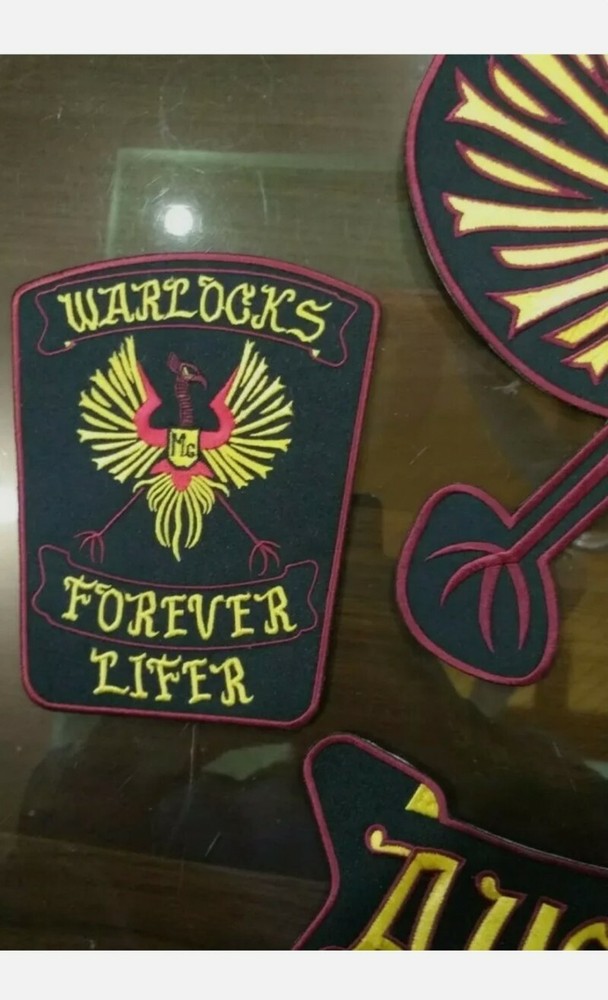 WARLOCKS AUSTRALIA MC JACKET 35CM IRON ON EMBROIDERED 06 PCS SET