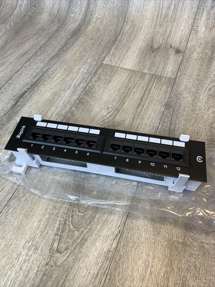 Rapink Patch Panel 12 Port Cat6 10G Support