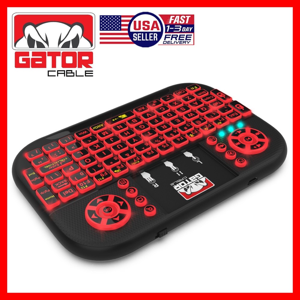 Mini Wireless Bluetooth Keyboard Remote Touchpad Smart-TV Android TV PC Backlit