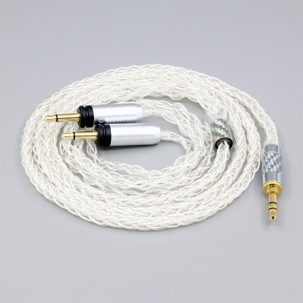 99% Pure Silver 8 Core Headphone Cable For Focal Clear Elear Elex Elegia Stellia
