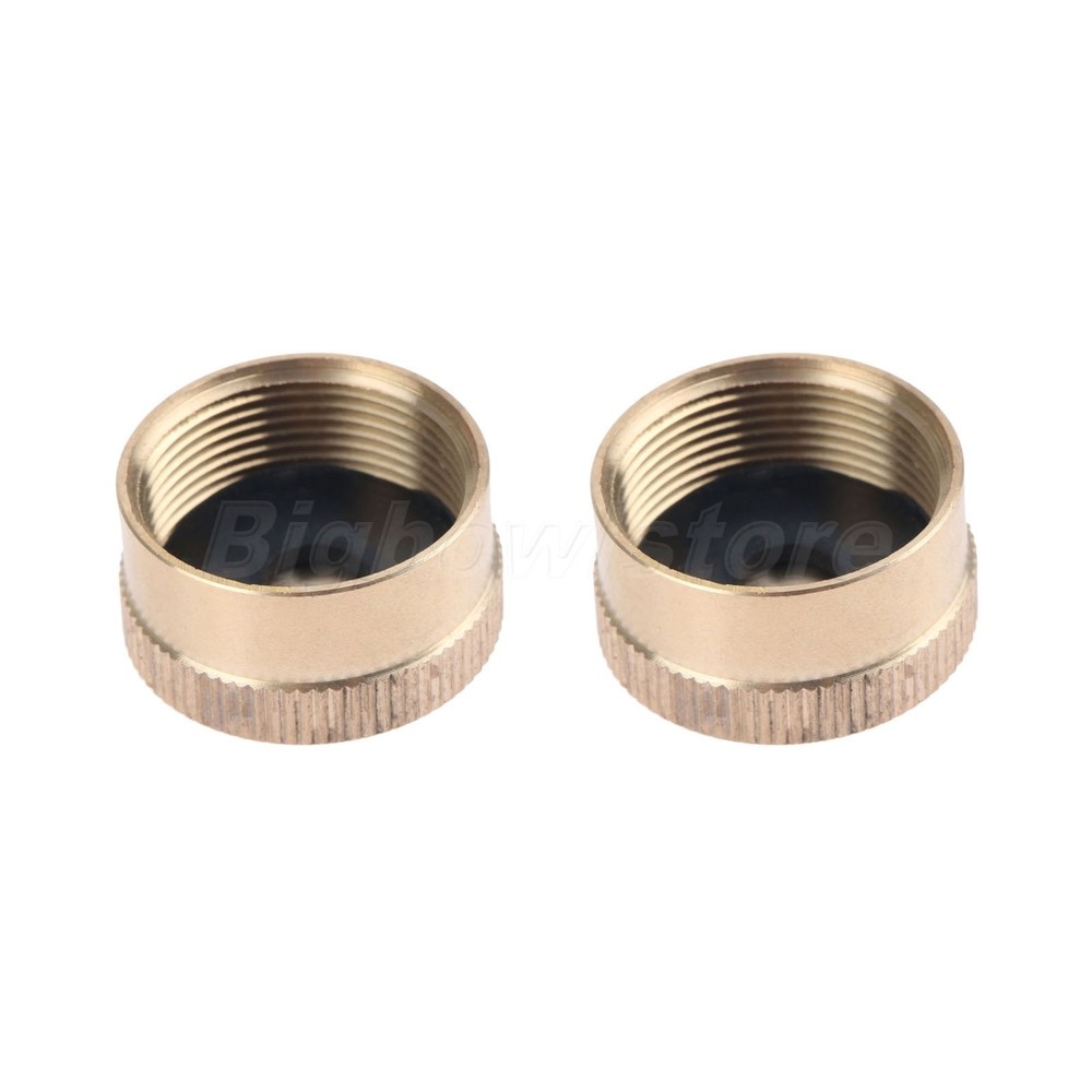 2Pcs Outdoor Camping BBQ 1LB Propane Cylinders Protect Cap Solid Brass Universal