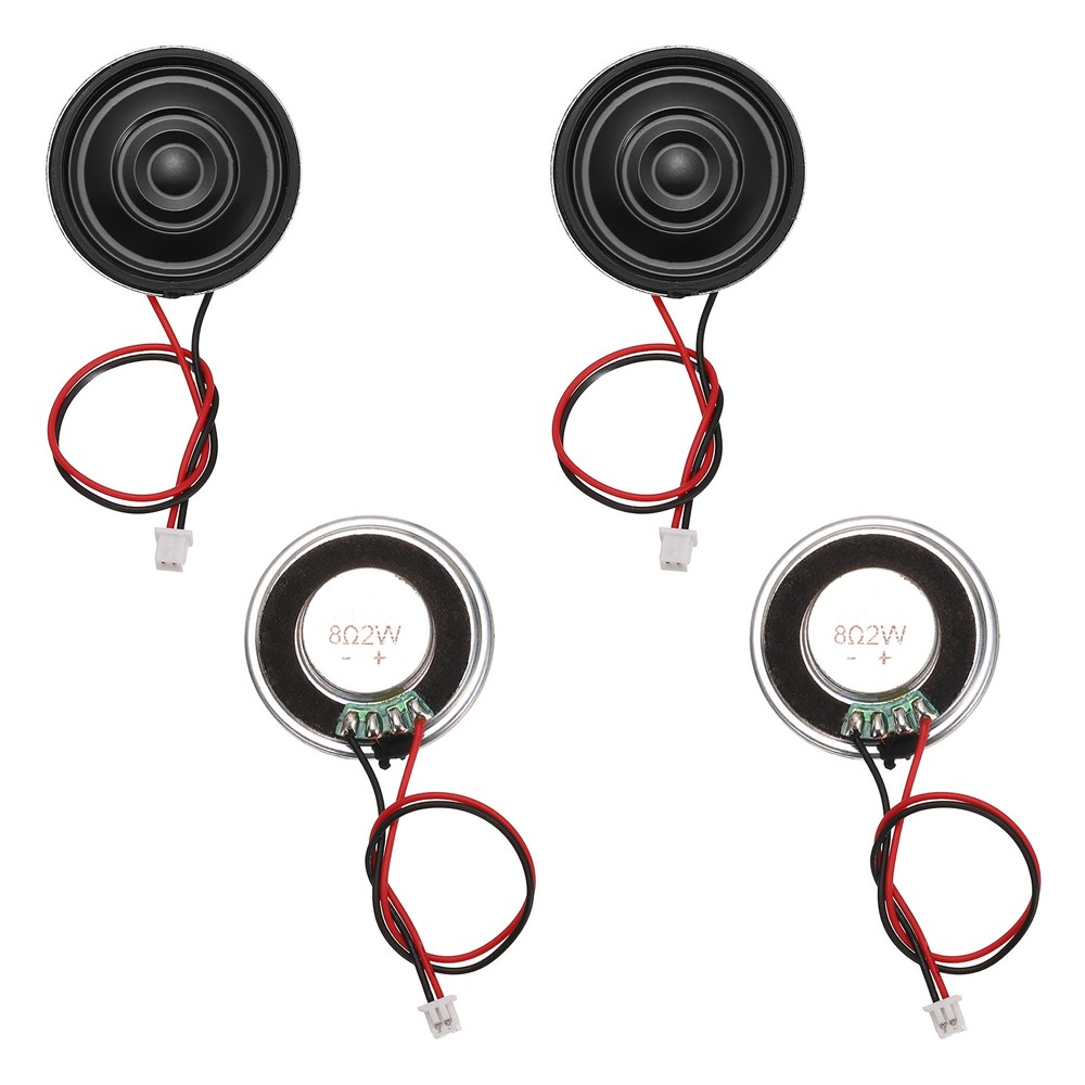 4 Pcs 8 Ohm Small Speaker, 2W 36mm OD Metal Shell Round Magnet Tiny Speaker