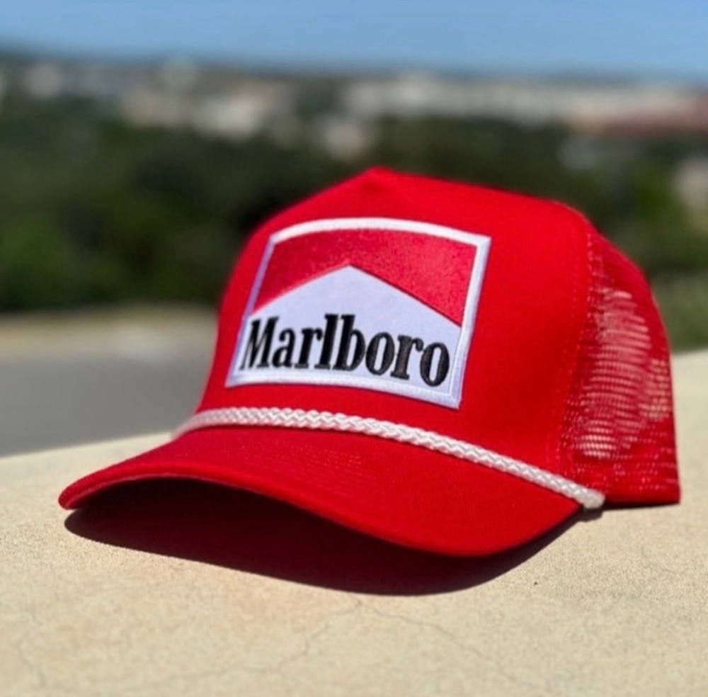 Red Trucker Rope Hat