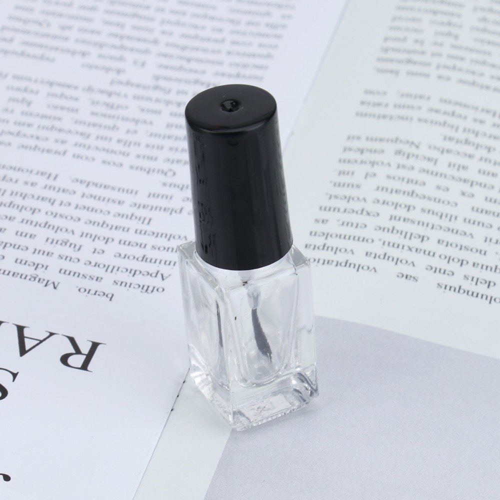 5Pcs 5 Nail Polish Bottles Empty Clear Bottles with Brush Caps