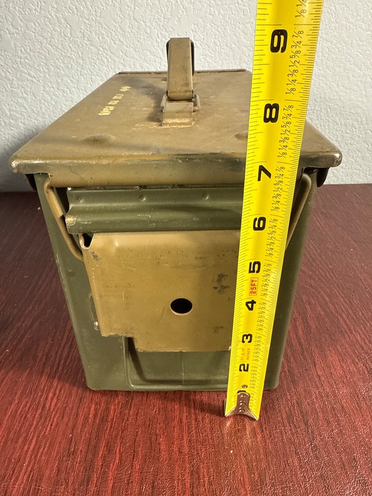 Ammo Storage Box, Metal, Empty, Hinged, Original Can, Select, 4 Available, Nice!