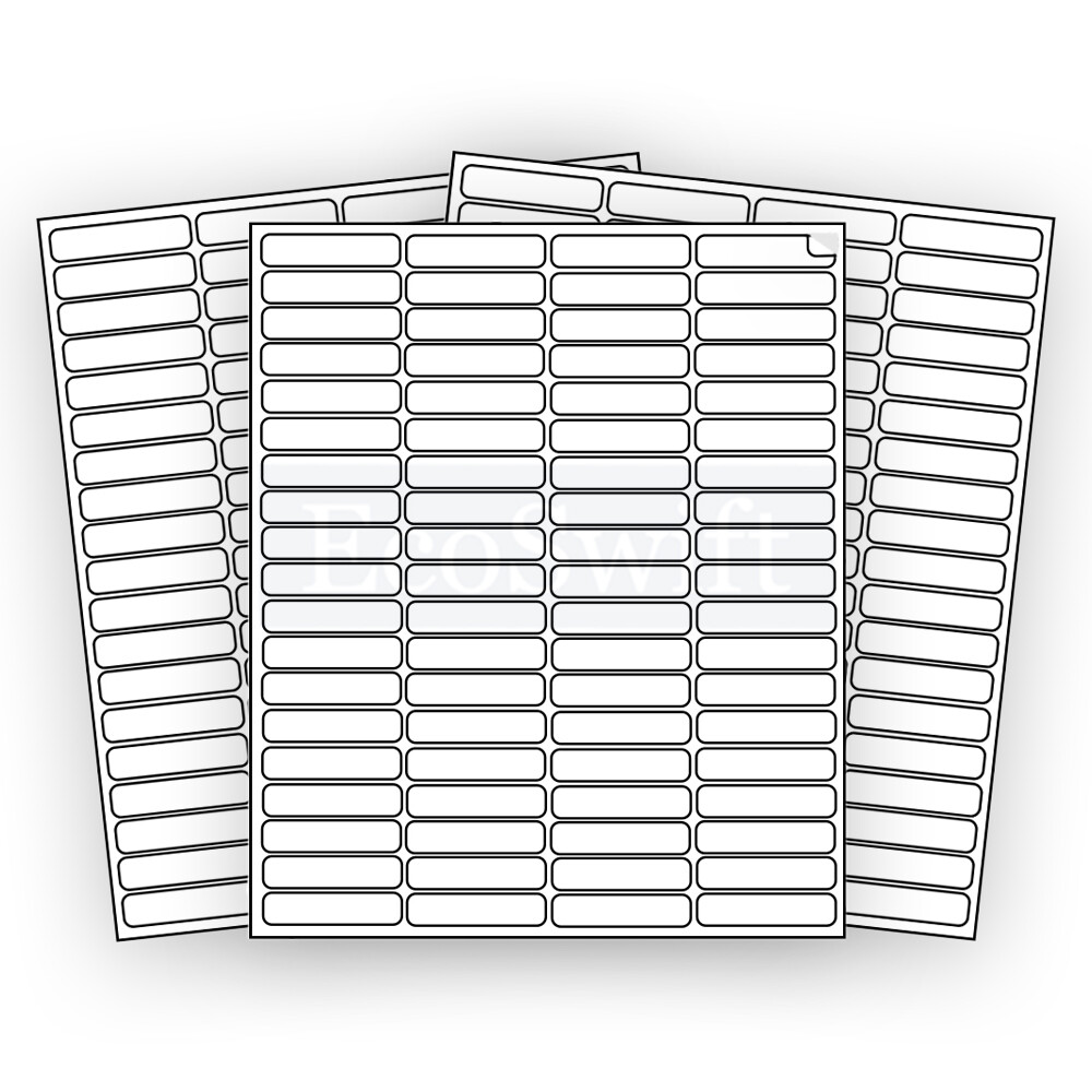 80-800,000 1 3/4 x 1/2 EcoSwift Laser Address Shipping Adhesive Labels 80/sheet