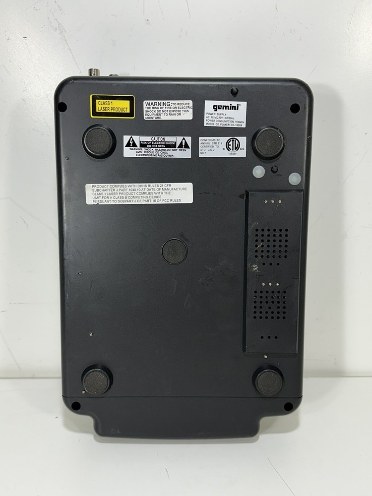 Gemini CD-1800X ~ Digital Scratch CD Player ~ CD Error / AS-IS