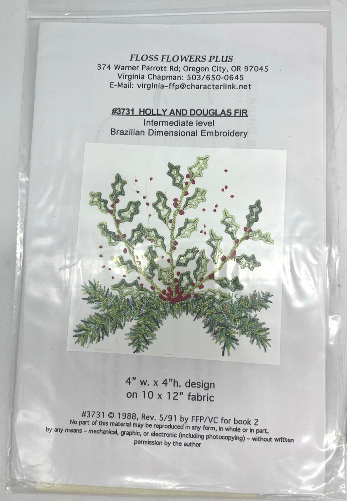 5 Brazilian Dimensional Embroidery - Printed Patterns Instruct - Floss Flowers