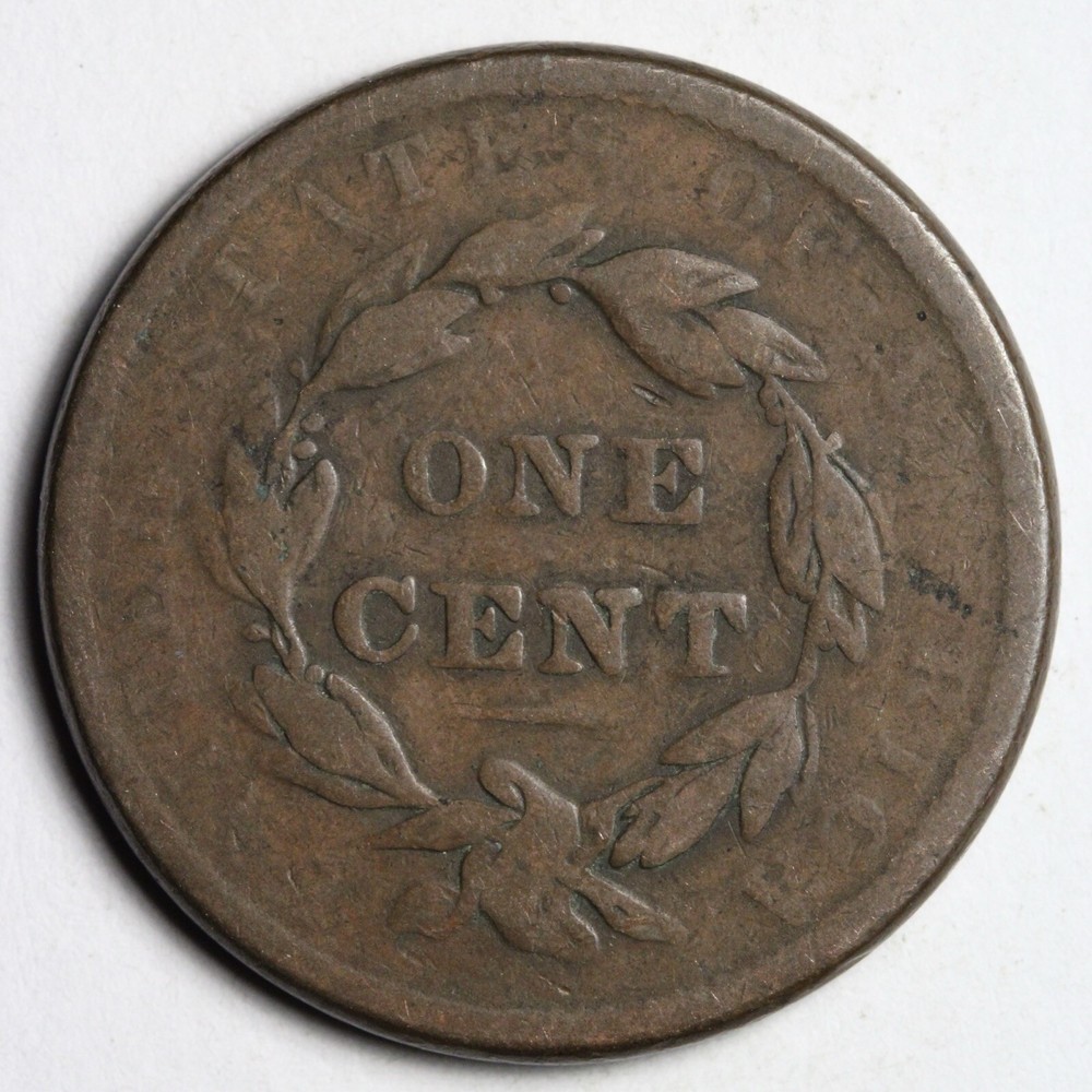 1838 Coronet Head Large Cent CHOICE FINE E157 VRCX
