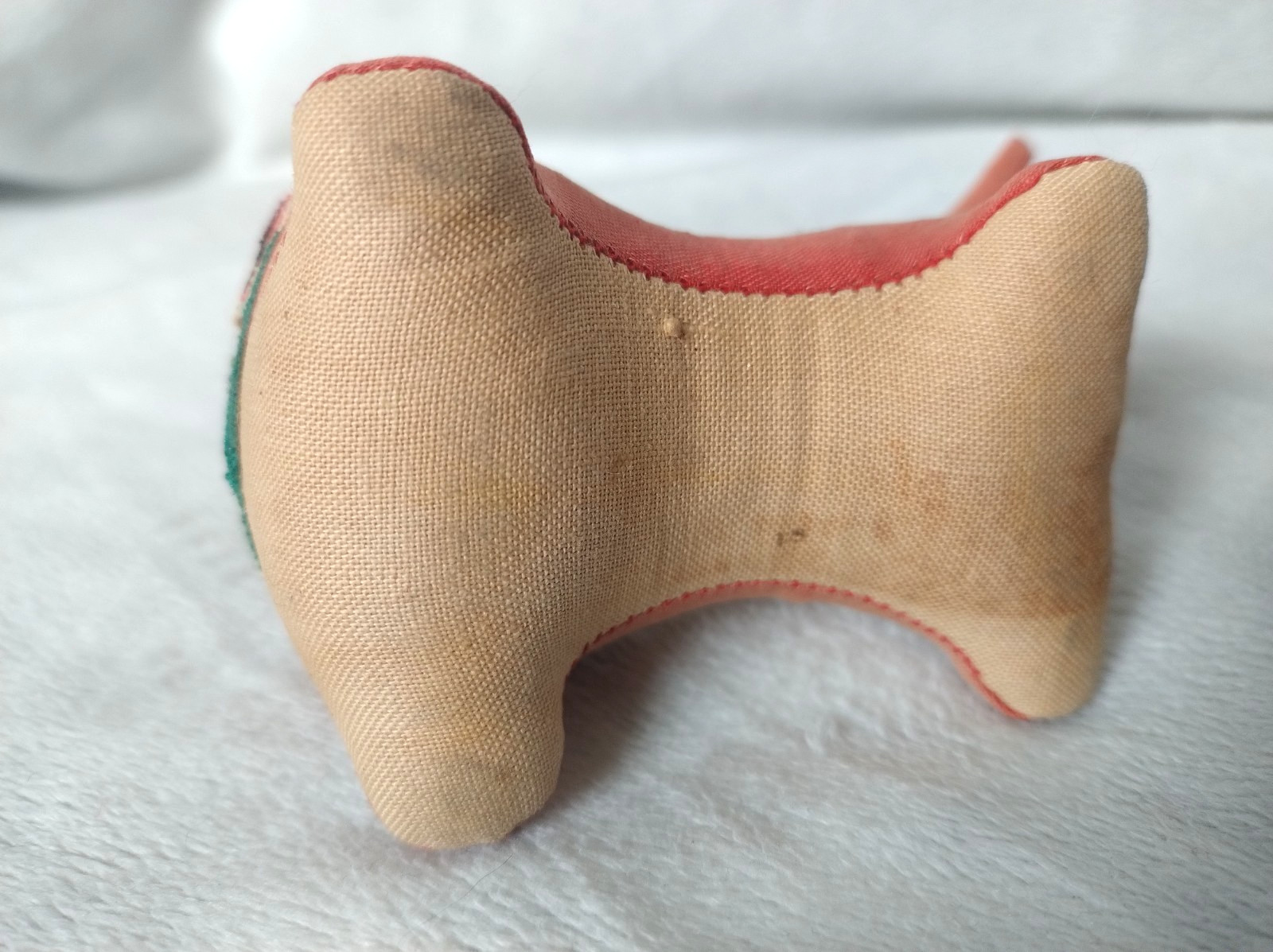 Two Vintage Chinese Traditional Folk Art Cloth Plush Tiger Pillows