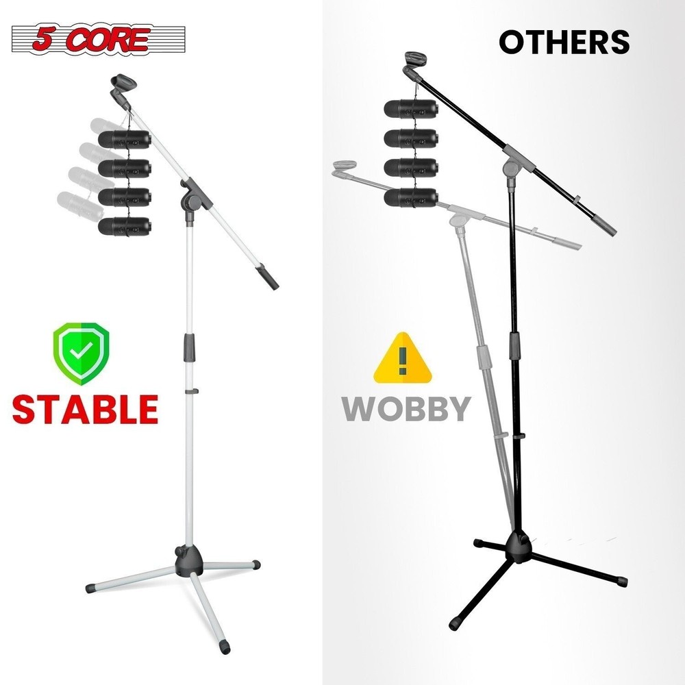 5Core Tripod Mic Stand 4Pcs Adjustable Holder Floor Microphone Boom Arm