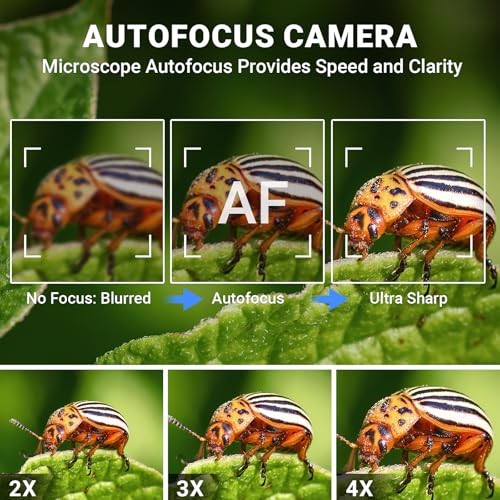 ScopeAround Digital Microscope Autofocus 2.8in Screen 32GB MicroSD Mac Windows