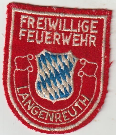 Langenreuth Germany Fire Brigade very old patch shipped from Australia