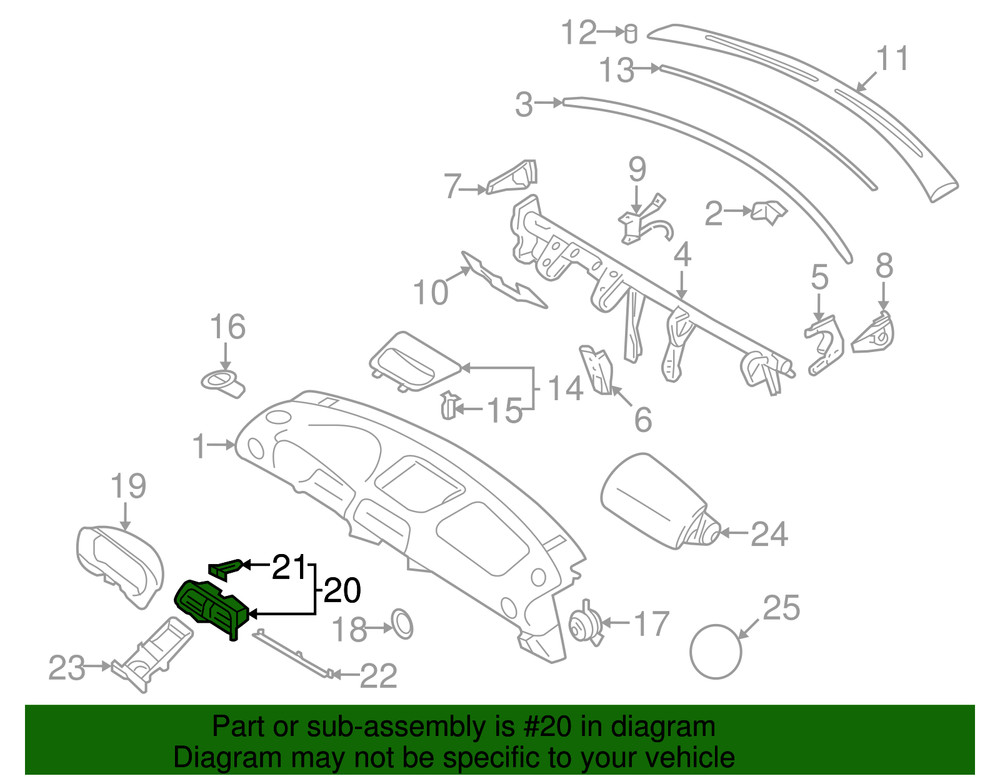Genuine Subaru Center Panel 66061FE010