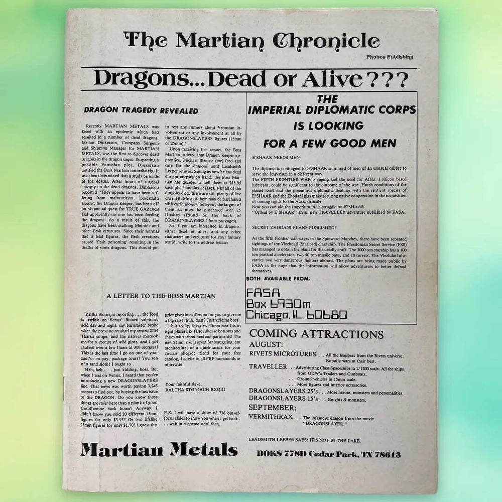 Dragon Magazine #52 August 1981 TSR
