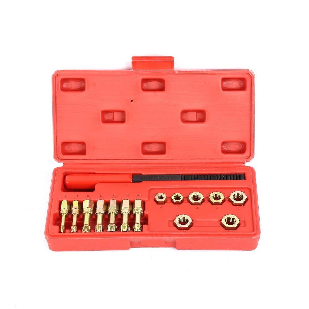 15-Piece Metric Thread Repair Set Thread Restorer Set Rethreading Tool