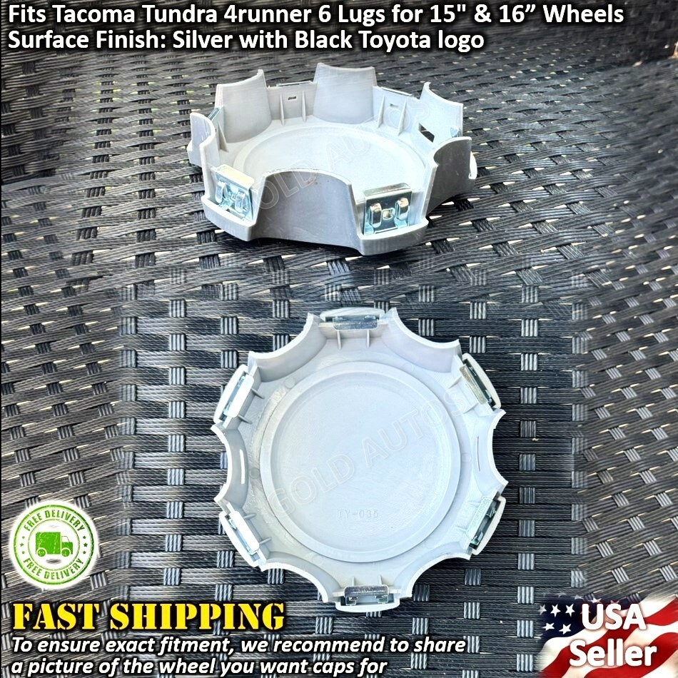 4pcs Wheel Center Hub Caps Tacoma Tundra 4runner 6 Lugs 15" & 16" 42603-04030