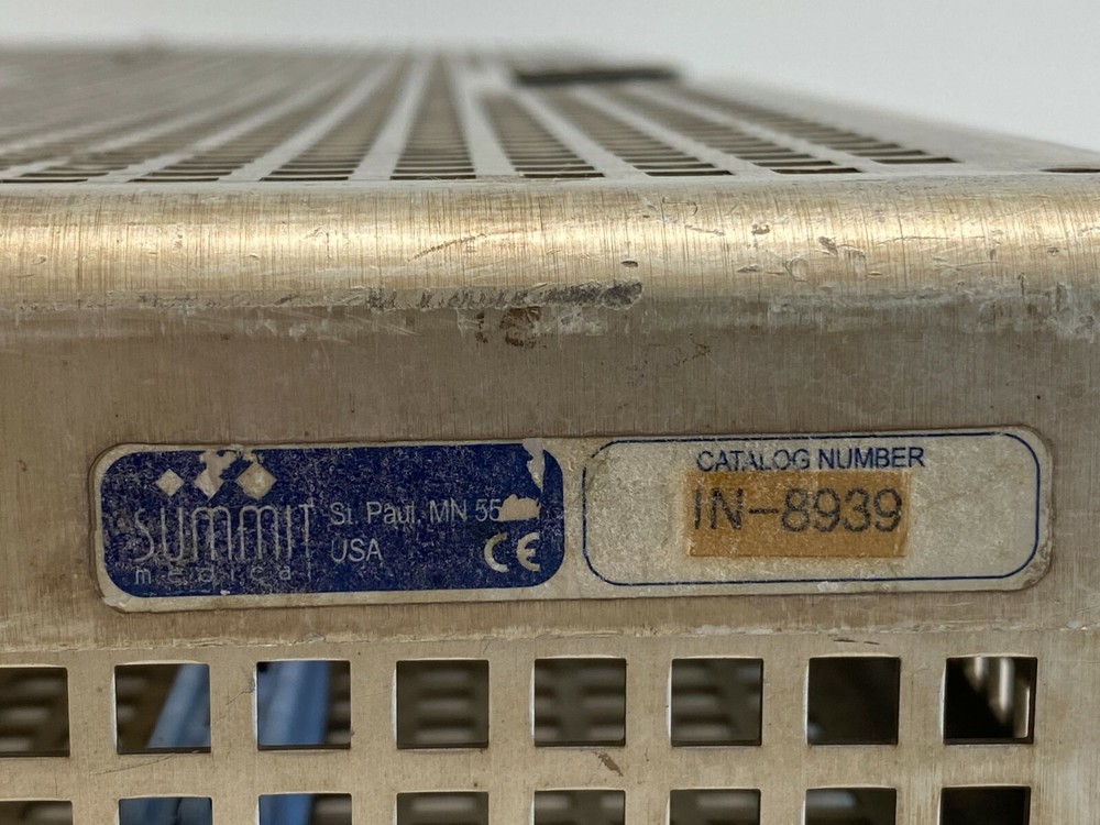 Summit / Intrusafe IN-8939 Sterilization / Instrument Tray