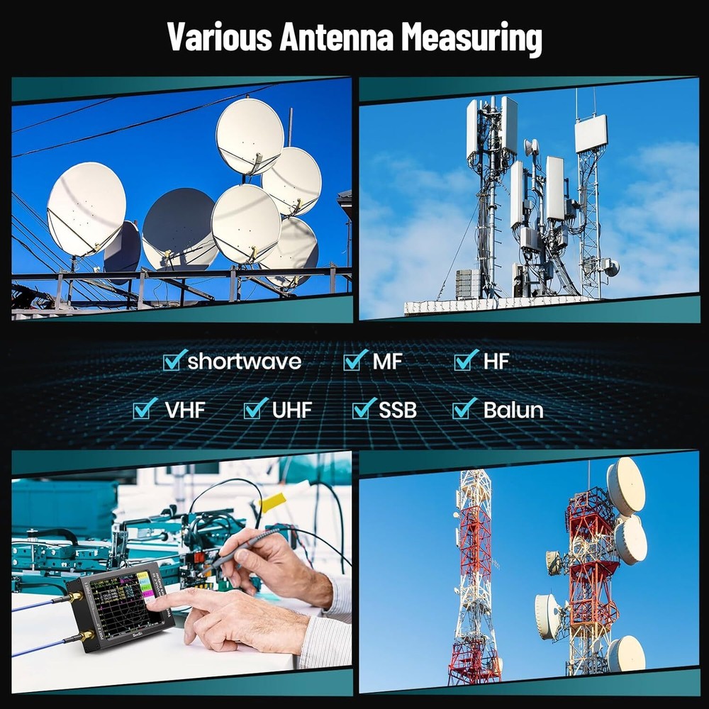 4.3 inch Vector Network Analyzer 50kHz-3000MHz HF VHF UHF VNA Antenna Analyzer