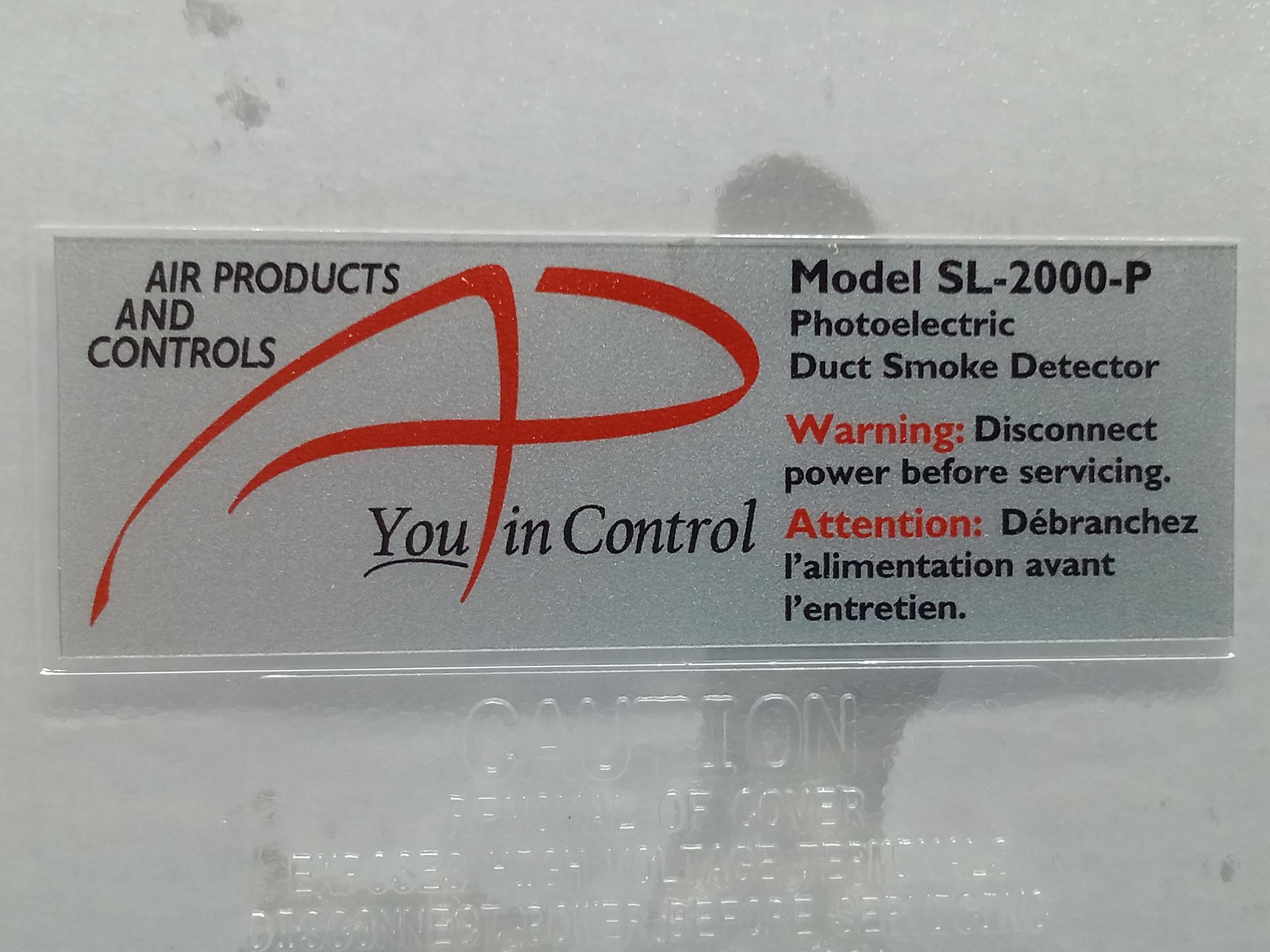 Air Products and Controls SL-2000-P Photoelectric Duct Smoke Detector, 4-Wire