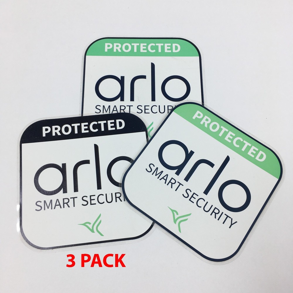 Arlo Smart Security Sticker Decal for Arlo Security Systems (3 PACK)