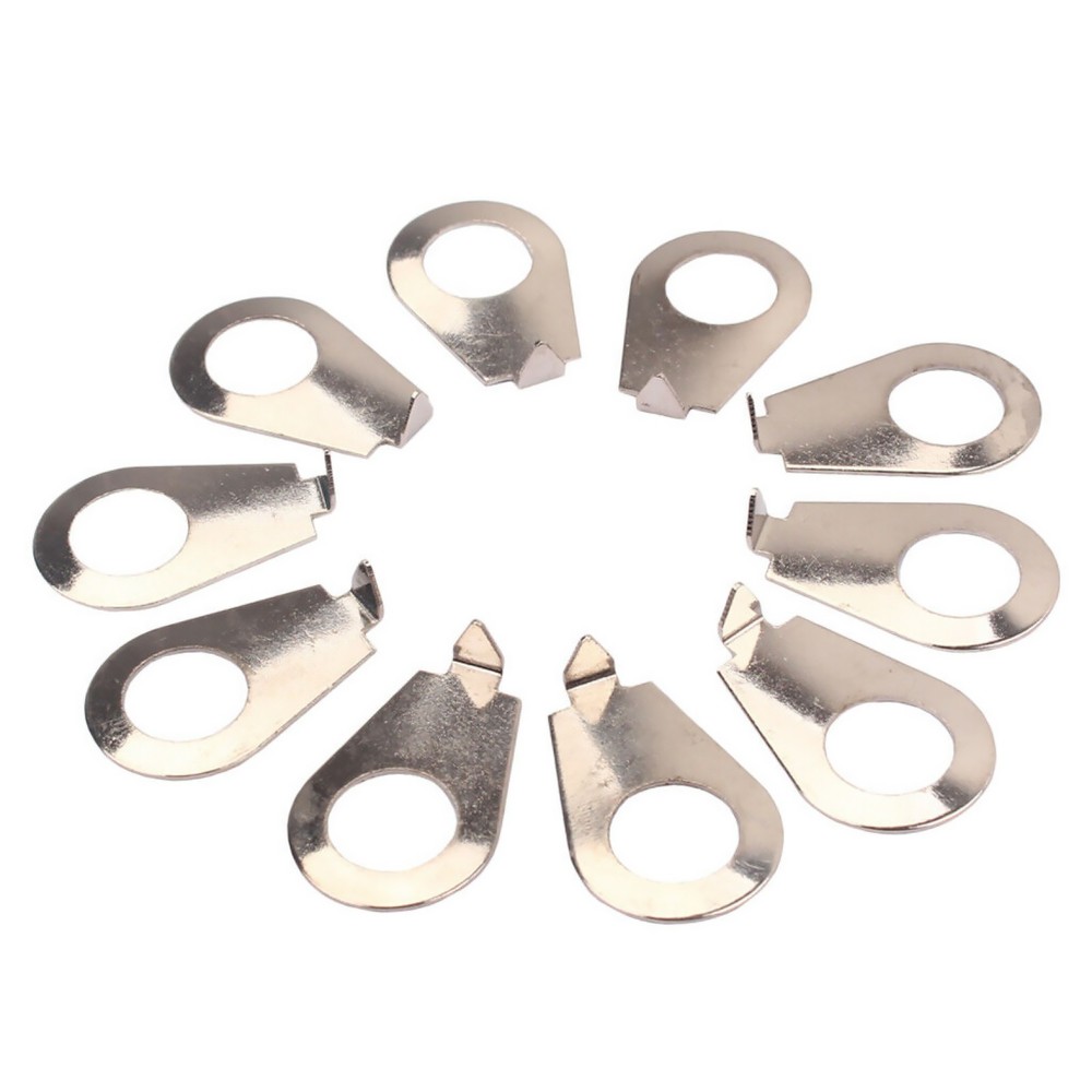 10Pcs 8.5mm Chrome Guitar Knobs Pointer Plate Washer Knob Position Indicator