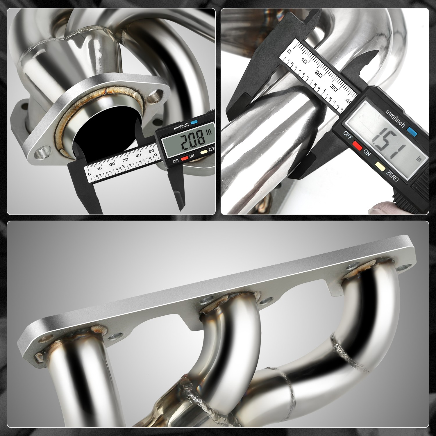 Pair 3-1 Shorty Exhaust Manifold Header For 2007-2011 Jeep Wrangler Jk 3.8L V6