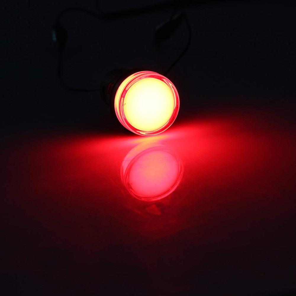 2Pcs Red Indicator Light AC/DC 110V, 22Mm Panel Mount, for Electrical Control Pa