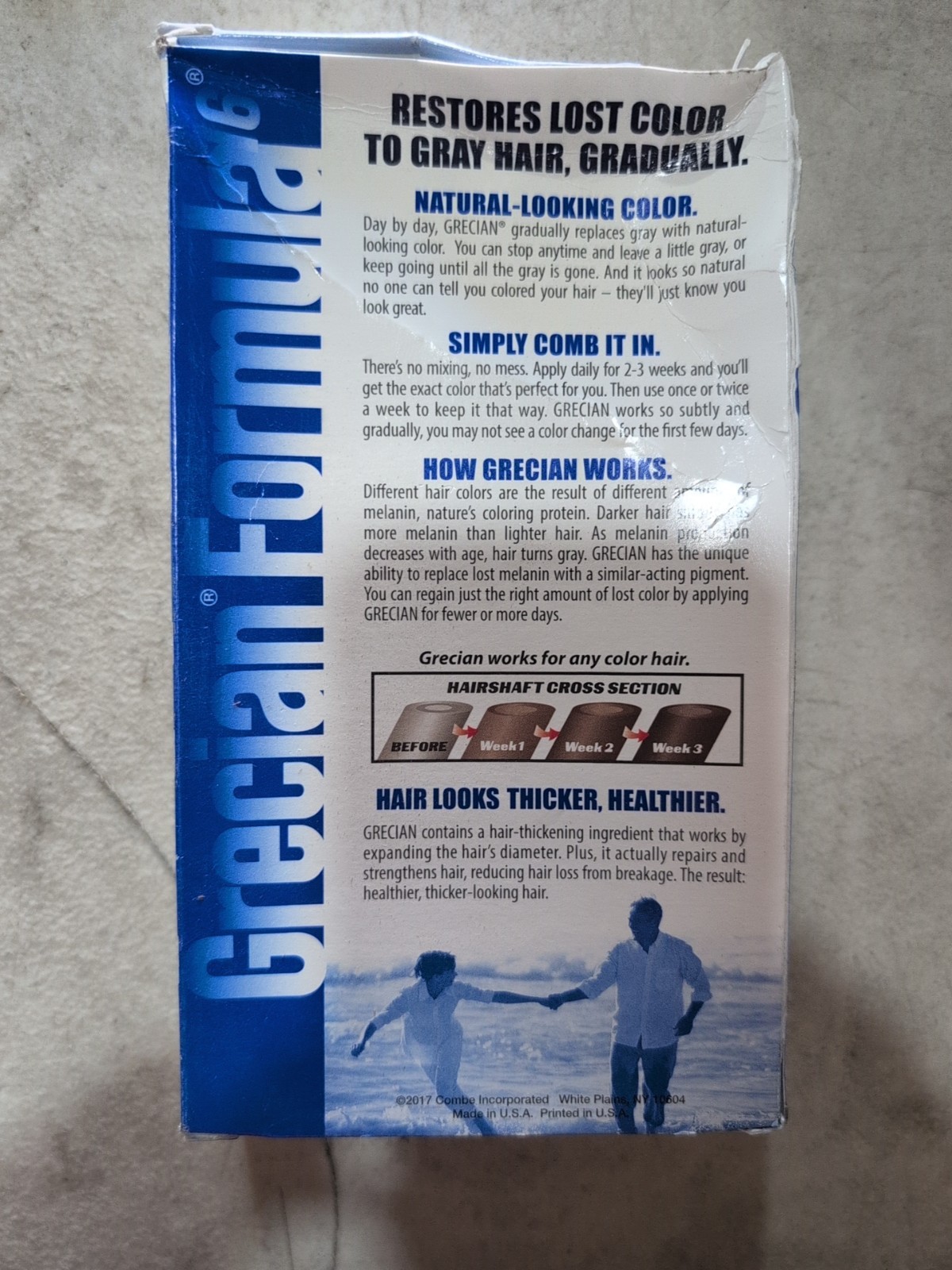 Grecian Formula Liquid w/ Conditioner Restores Lost Color To Gray Hair 8 oz