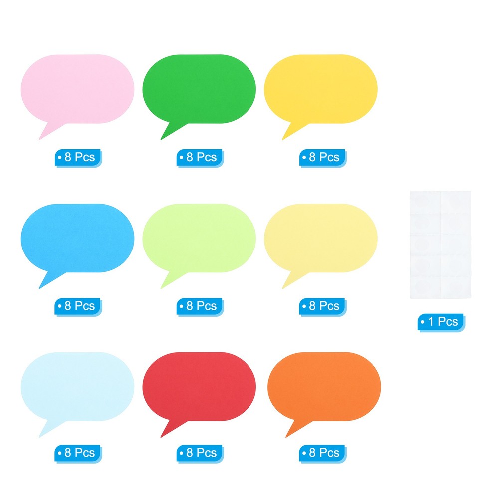 72 Pack Speech Bubble Cutouts Paper Bubble Colorful Bubble Cutout